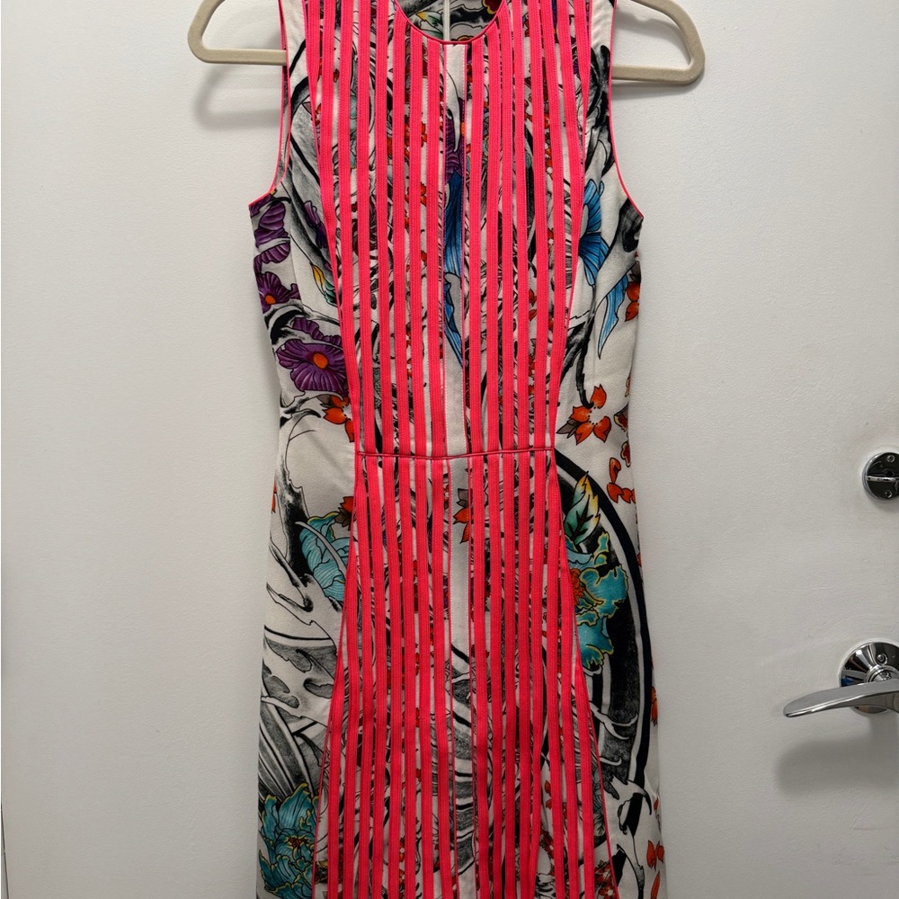 Christopher Kane Pink Floral Midi Dress